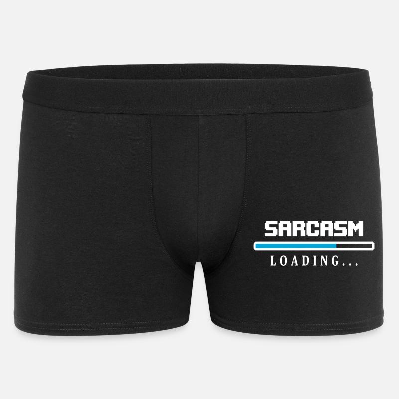 Sarcasm Loading Beam Saying - Men's Boxer Shorts - black