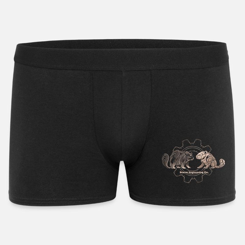 Timberborn – Beaver Engineering Co. - Männer Boxer Shorts - Schwarz