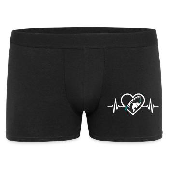 Fishing Heart Fish Rod Nature Passion - Men's Boxer Shorts - black - Front