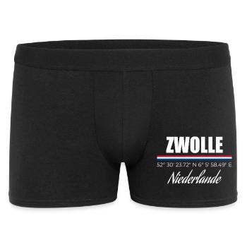 Zwolle - Männer Boxer Shorts - Schwarz - Vorne