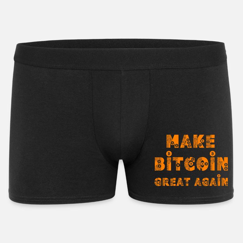 Make Bitcoin Great Again  - Männer Boxer Shorts - Schwarz