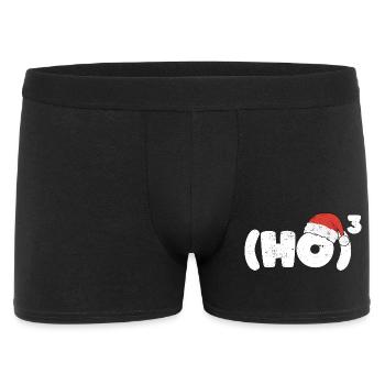 Ho Ho Ho Chapeau de Père Noël Cadeau Vintage Xmas - Boxer Homme - noir - Devant