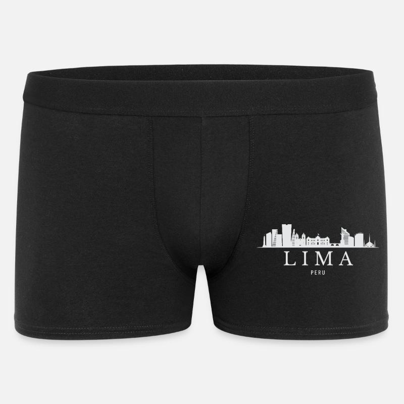 Lima Skyline, Lima Peru - Männer Boxer Shorts - Schwarz