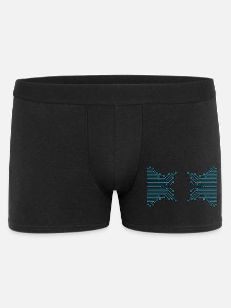 Schmetterling aus Leiterbahnen - Männer Boxer Shorts - Schwarz