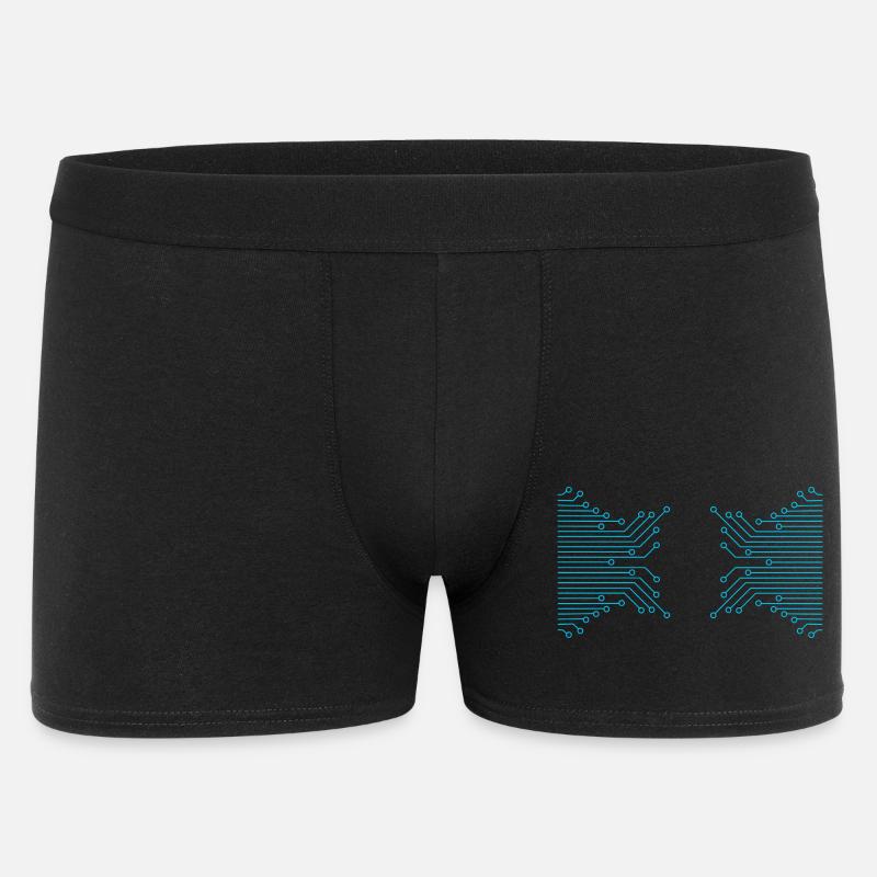 Schmetterling aus Leiterbahnen - Männer Boxer Shorts - Schwarz