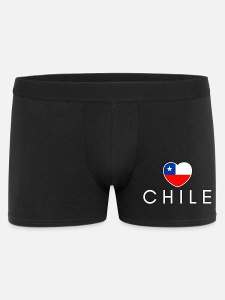 Heart with Chilean flag, Chilean pride - Men's Boxer Shorts - black