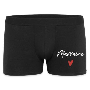 Marraine coeur idée cadeau - Boxer Homme - noir - Devant