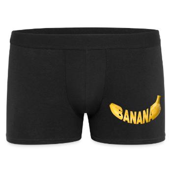 Banana Schriftband Druck - Männer Boxer Shorts - Schwarz - Vorne
