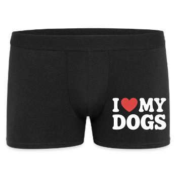 I love my dogs dog love - Men's Boxer Shorts - black - Front
