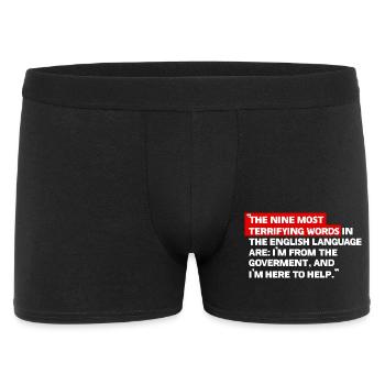 Citation satirique du gouvernement - Boxer Homme - noir - Devant