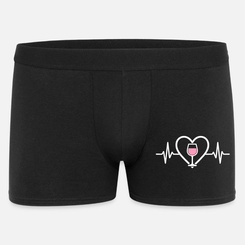 Herz + Roséwein – Passion Rosé - Männer Boxer Shorts - Schwarz