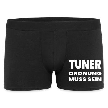 Tuner - Männer Boxer Shorts - Schwarz - Vorne