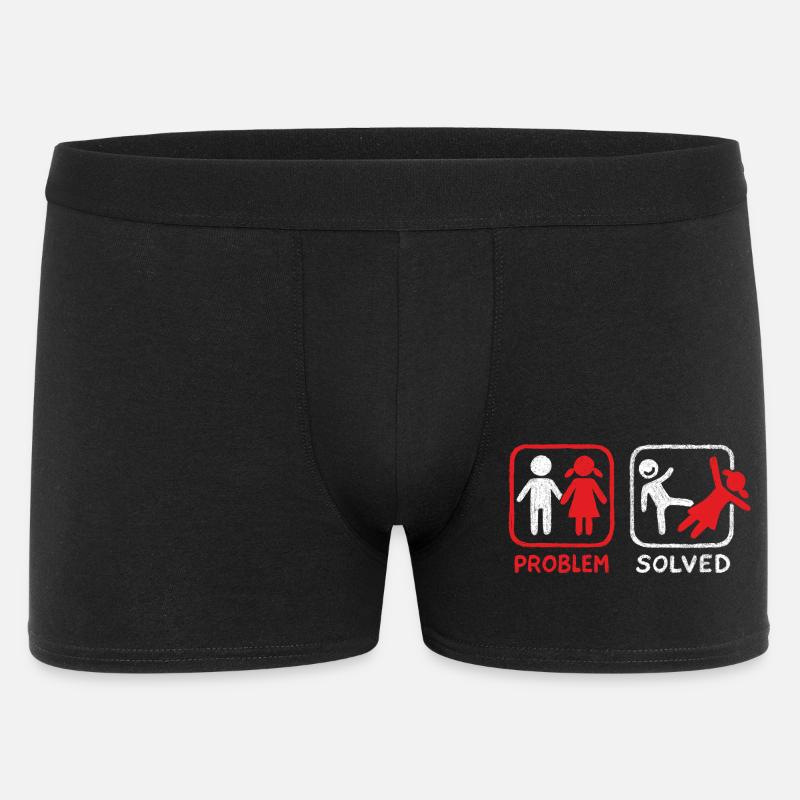 Problem Solved - Männer Boxer Shorts - Schwarz