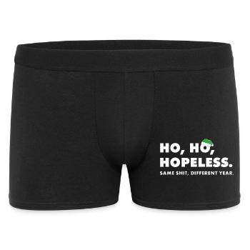Ho ho désespéré : Expression anti-Noël - Boxer Homme - noir - Devant