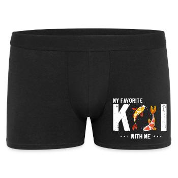 Mon humour préféré Koi with Me Fish Lover - Boxer Homme - noir - Devant