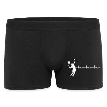 Tennis Player Tennis ECG Heartbeat - Men's Boxer Shorts - black - Front