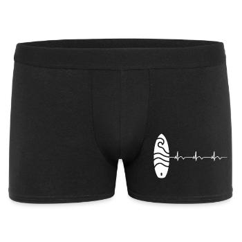 Planche de surf planche de surf Surfeur ECG battement de cœur - Boxer Homme - noir - Devant