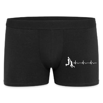 Basketball Basketballer EKG Herzschlag - Männer Boxer Shorts - Schwarz - Vorne