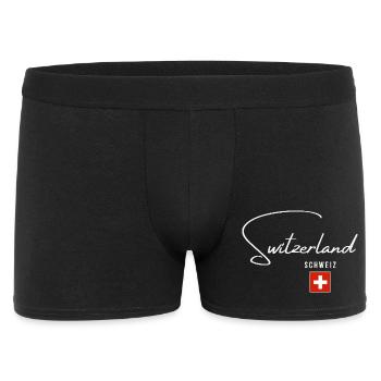 J’adore la Suisse, un design minimaliste et élégant - Boxer Homme - noir - Devant