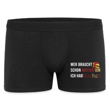 Who needs motivation I've got cake - Men's Boxer Shorts - black - Front