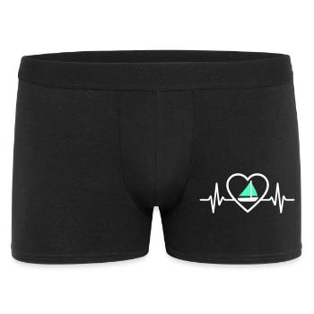 Cœur Voile – Passion Bateau - Männer Boxer Shorts - Schwarz - Vorne