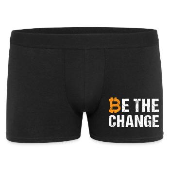 Bitcoin Be The Change - Men's Boxer Shorts - black - Front