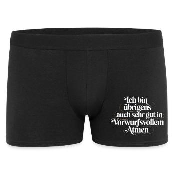Au fait, je suis aussi très doué pour les reprochers - Boxer Homme - noir - Devant