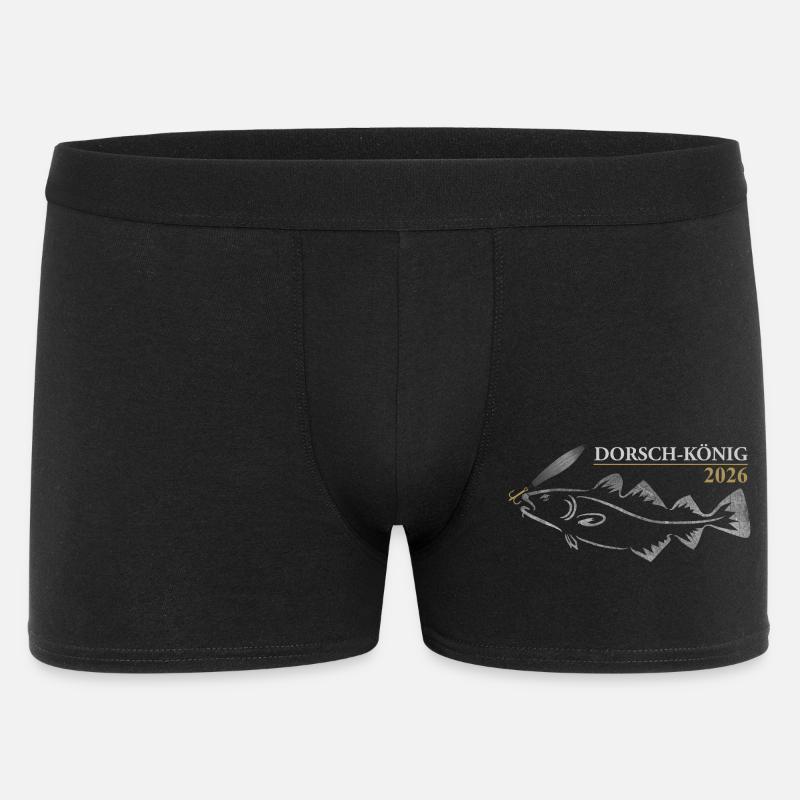 Dorschkönig 2026 - Männer Boxer Shorts - Schwarz