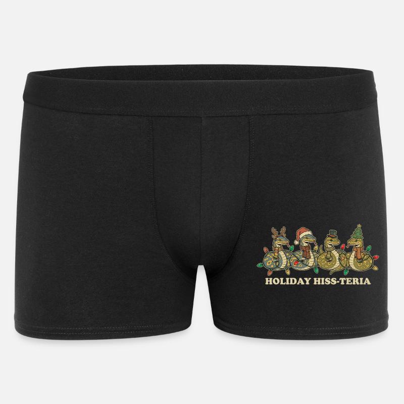 King Python Christmas Lights Gift - Men's Boxer Shorts - black
