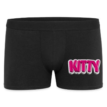 KITTY – 3D typography for cat lovers - Men's Boxer Shorts - black - Front