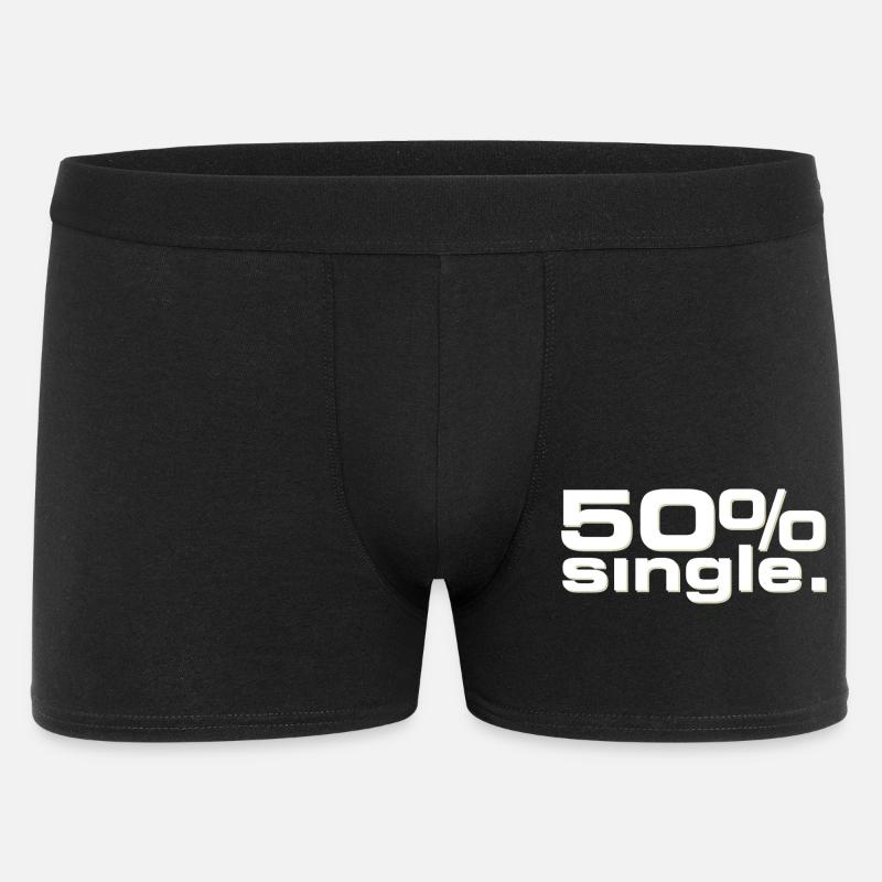 50 % Single - Männer Boxer Shorts - Schwarz