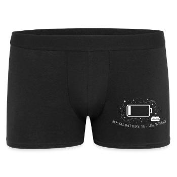 Social Battery Low Sofa - Men's Boxer Shorts - black - Front