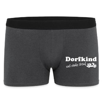 Village child - and proud of it - Men's Boxer Shorts - charcoal grey - Front