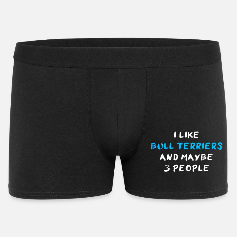 Bull Terrier Bullterrier - Männer Boxer Shorts - Schwarz