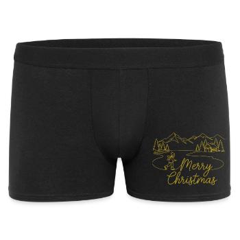 Merry Christmas Winter Landscape Christmas - Men's Boxer Shorts - black - Front