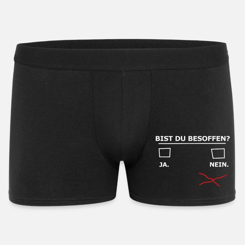 Bier Besoffen - Männer Boxer Shorts - Schwarz