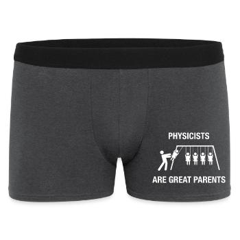 Physicien Humour Scientifique Drôle - Boxer Homme - charbon - Devant