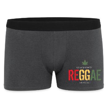 Rock Reggae Disco Punk Music Clothing - Men's Boxer Shorts - charcoal grey - Front