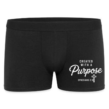 Typographie de la Croix de Foi Intentionnelle - Boxer Homme - noir - Devant