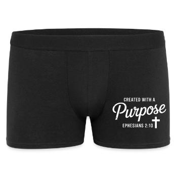 Purpose Driven Faith Cross Ephesians 2:10 - Men's Boxer Shorts - black - Front