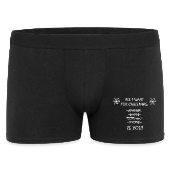 Christmas wish: You instead of stuff - Men's Boxer Shorts - black - Front