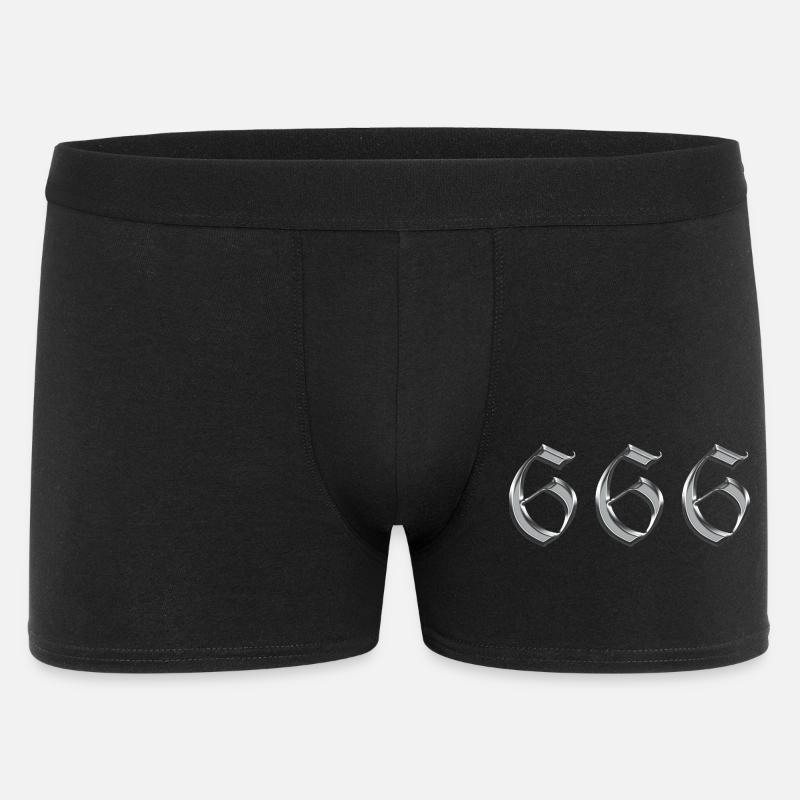 Engel Nummer 666 Reflektieren - Männer Boxer Shorts - Schwarz