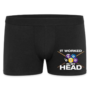 It worked funny billiards billiards player - Men's Boxer Shorts - black - Front