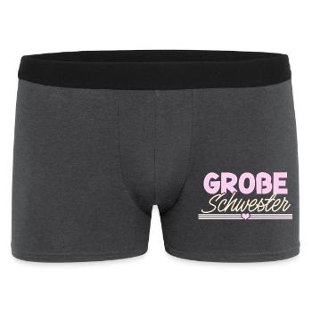 Große Schwester - Männer Boxer Shorts - Anthrazit - Vorne