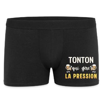 Tonton Who Manages Pressure Humor Beer Gift Future - Men's Boxer Shorts - black - Front