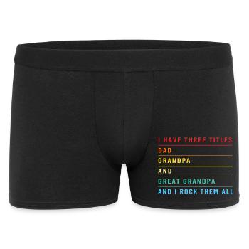 Papy Petit-fils Grand-père Grand-père - Boxer Homme - noir - Devant