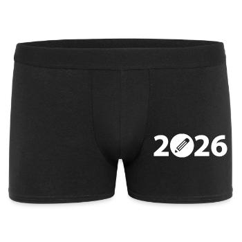 Écrivain 2026, Étudiant 2026, Étudiant 2026 - Boxer Homme - noir - Devant