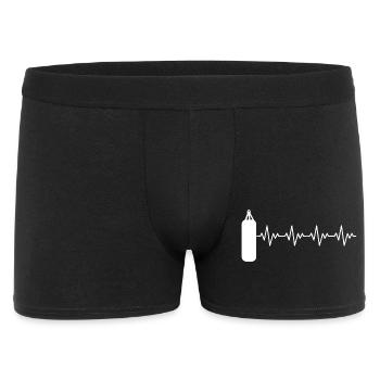 Boxer_2_EKG_weiss - Boxer Homme - noir - Devant