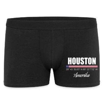Houston - Männer Boxer Shorts - Schwarz - Vorne