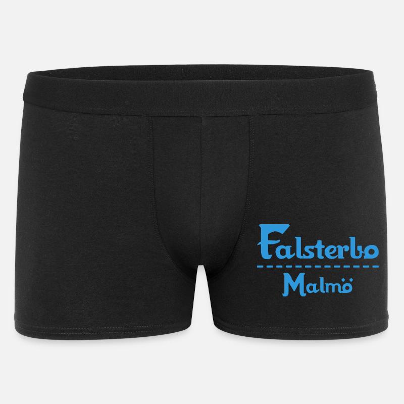 Centrum Malmö – Blue Text Design - Männer Boxer Shorts - Schwarz